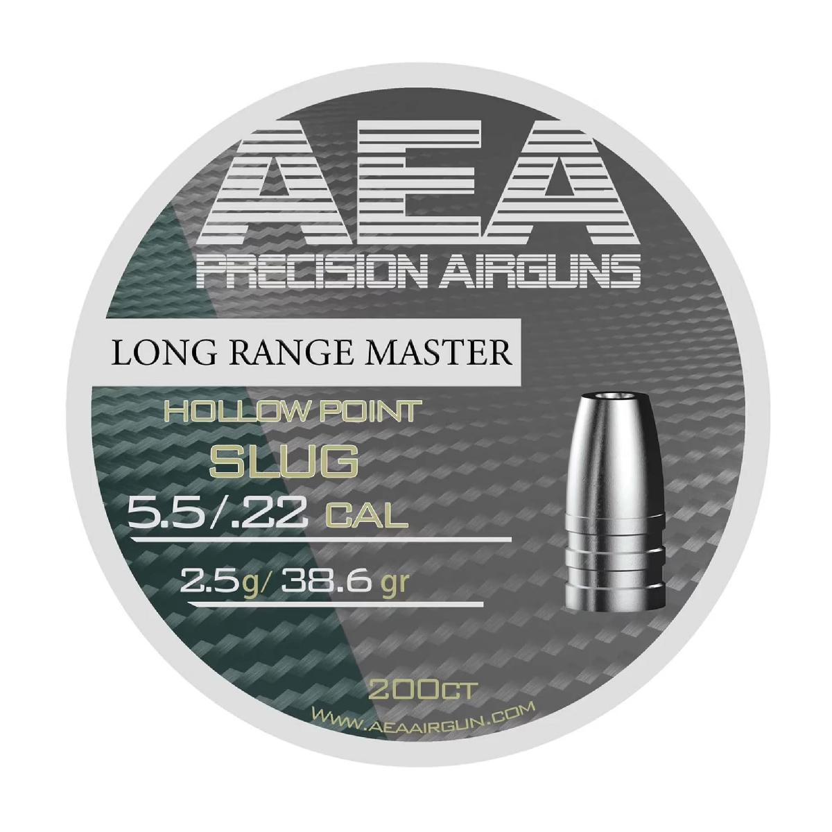 5,5mm Slug / Long Range Master Hollow Point - Lange pellet ! lengte ; 12mm - past dus niet in alle magazijnen !/ Gewicht ; 38,6 Grain / 200 Stuks in Box-4089-a